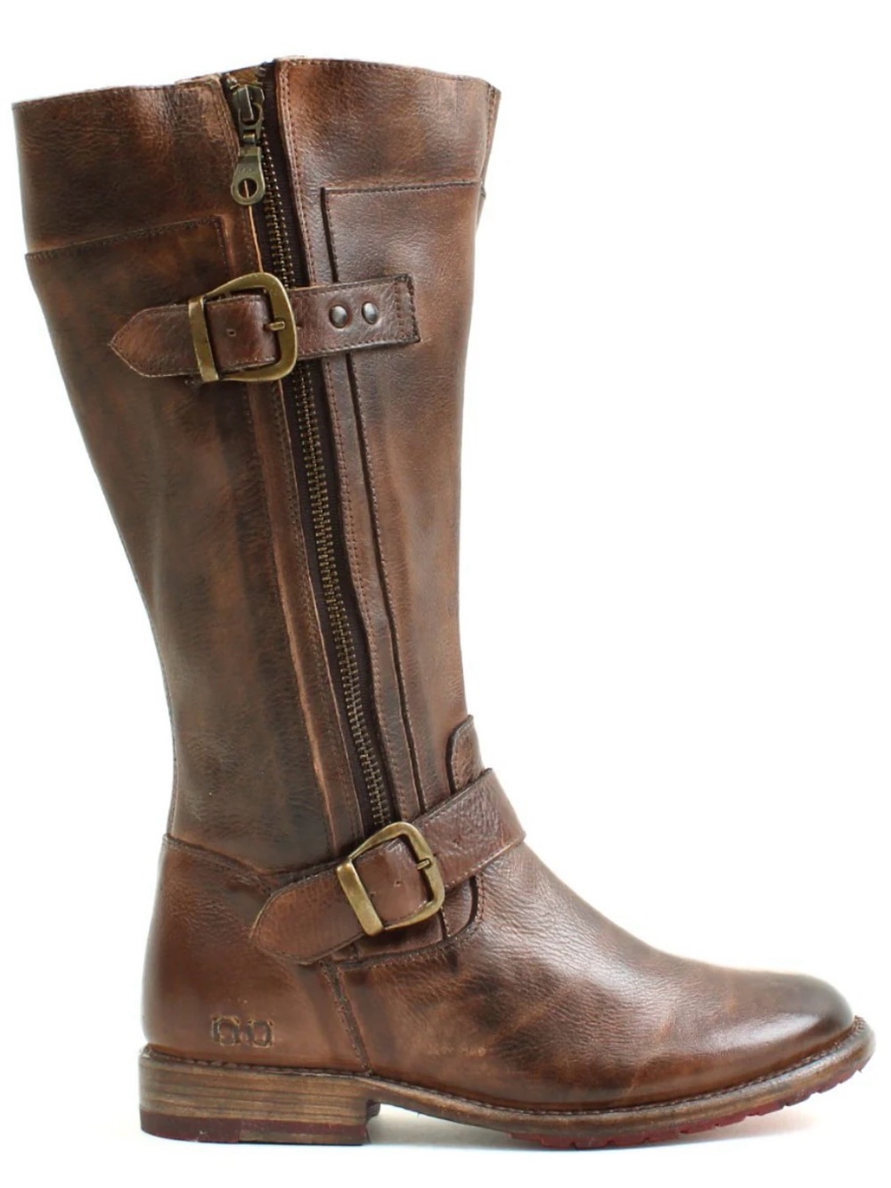 Bed Stu Women’s Gogo Brown Leather Mid-Calf Motorcycle Boots size 6